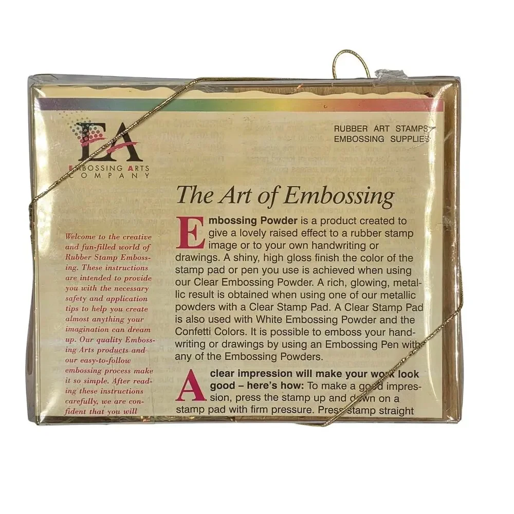 EMBOSSING ARTS COMPANY – VINTAGE 1994 POSTCARD EMBOSSING KIT – COMPLETE NOT USED